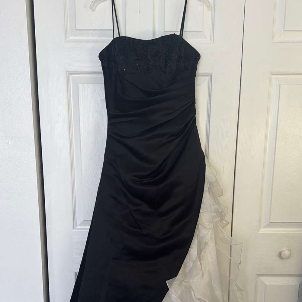 Jump Black Asymmetrical Ruched Sheath Dress